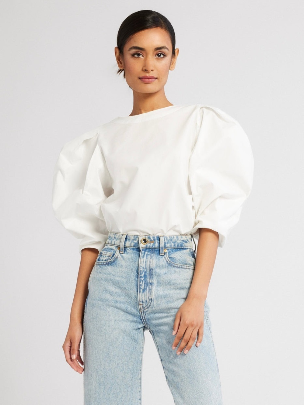 NEW MILLE Lila Top in White Size Large